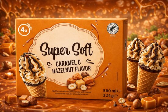 Super soft caramel&halzenut flavor 4x140ml