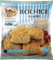 Pärmi-lehttaignarullid kohupiimatäidisega, külmutatud, 1kg/6tk 