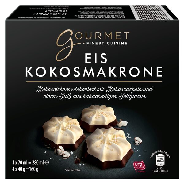 Gourmet kookosemakroonijäätis 4x70ml