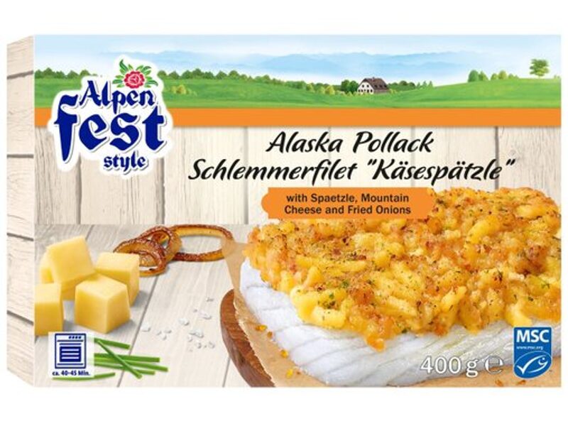 Alpenfest Alaska Pollock filee "Käsespätzle" 400g