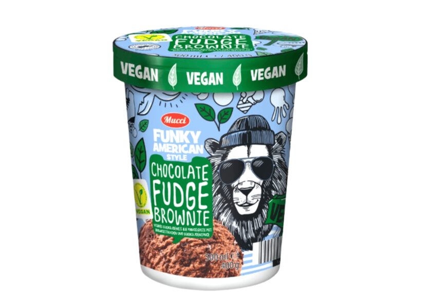 Mucci Funky American Style Vegan Chocolate Fudge Brownie jäätis 500ml