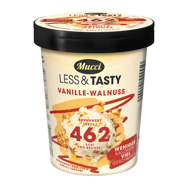 Mucci Less & Tasty vanillipähkli jäätis 500ml